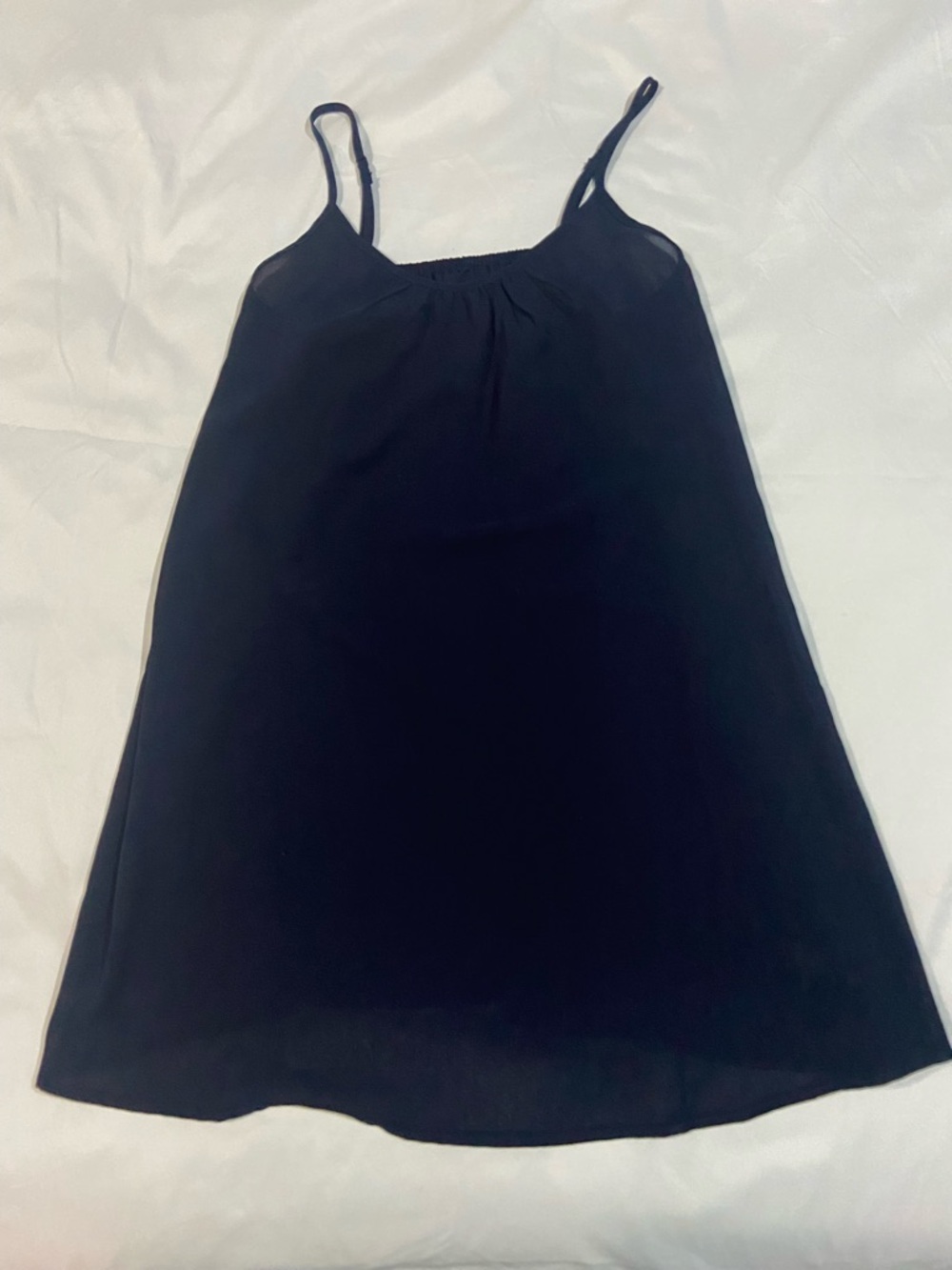 Simple Navy Blue Slip Dress with Spaghetti Straps